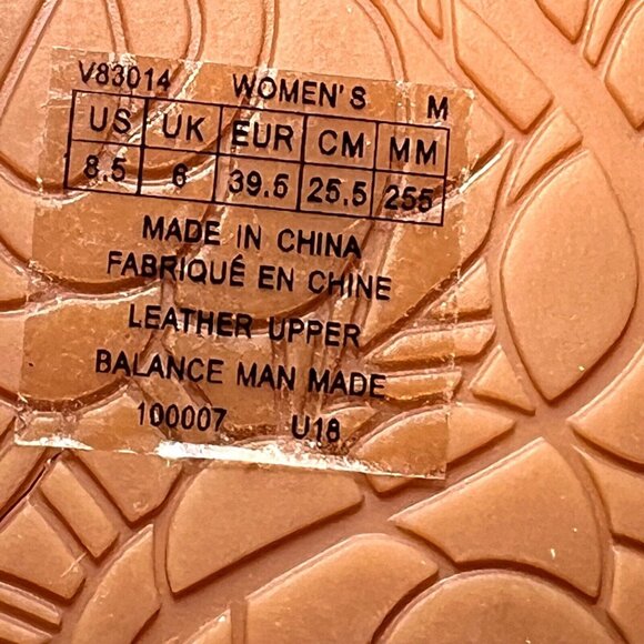 Rockport Womens Tan Taupe Perforated Leather Peep Toe Cork Wedge Shoes Sz 8.5 - Picture 7 of 12